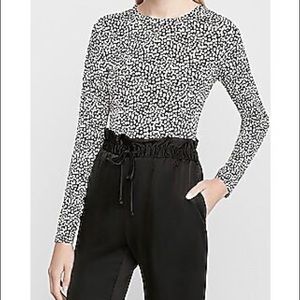 Crew Neck Long Sleeved Thong Body Suit